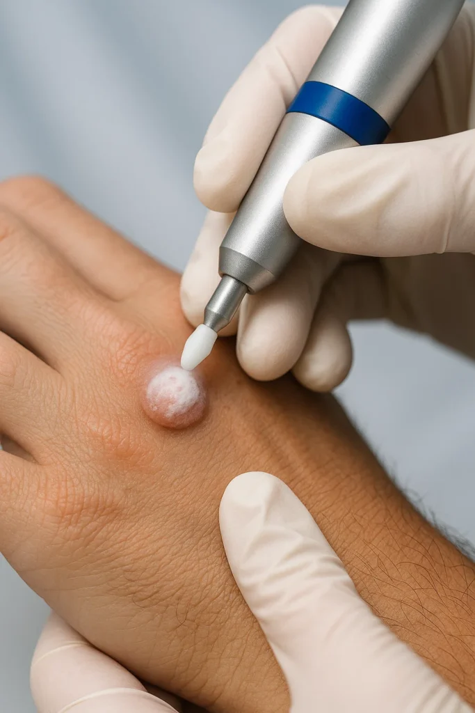 example of wart removal Brixton using cryopen