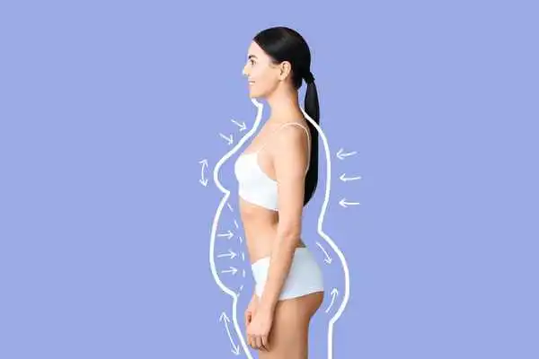 image of woman experiencing fat reduction treatment Brixton