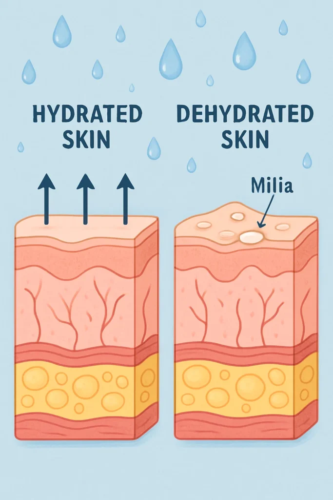The importance of hydration and milia production Brixton