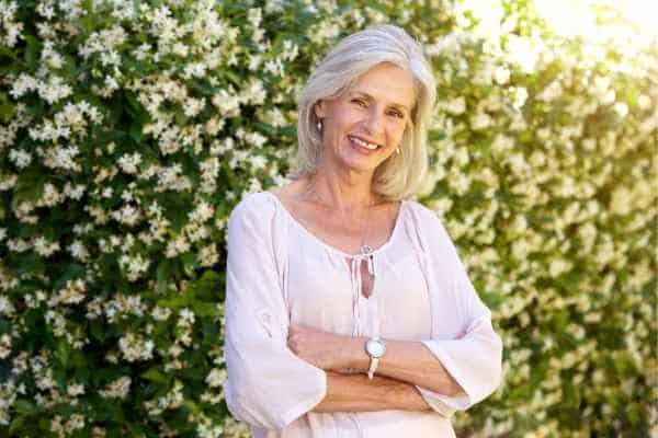 Older woman happy with urinary incontinence treatment Brixton