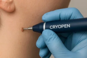 Person receiving skin tag removal Brixton