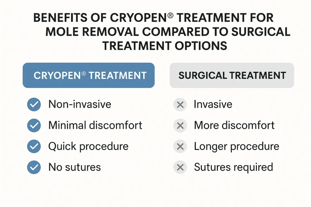 Benefits of facial mole removal Brixton - call our team today to book a consultation